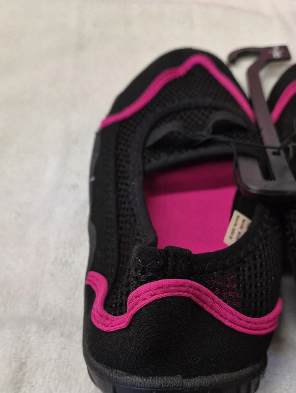 Athletic Works Black and Pink Women's Mesh Water Shoes Size 7-8